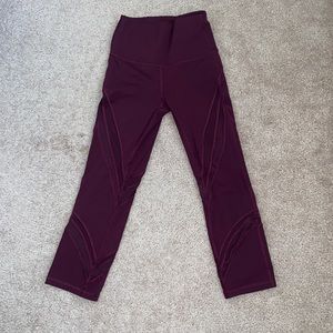 Lululemon wonder under mesh cropped leggings